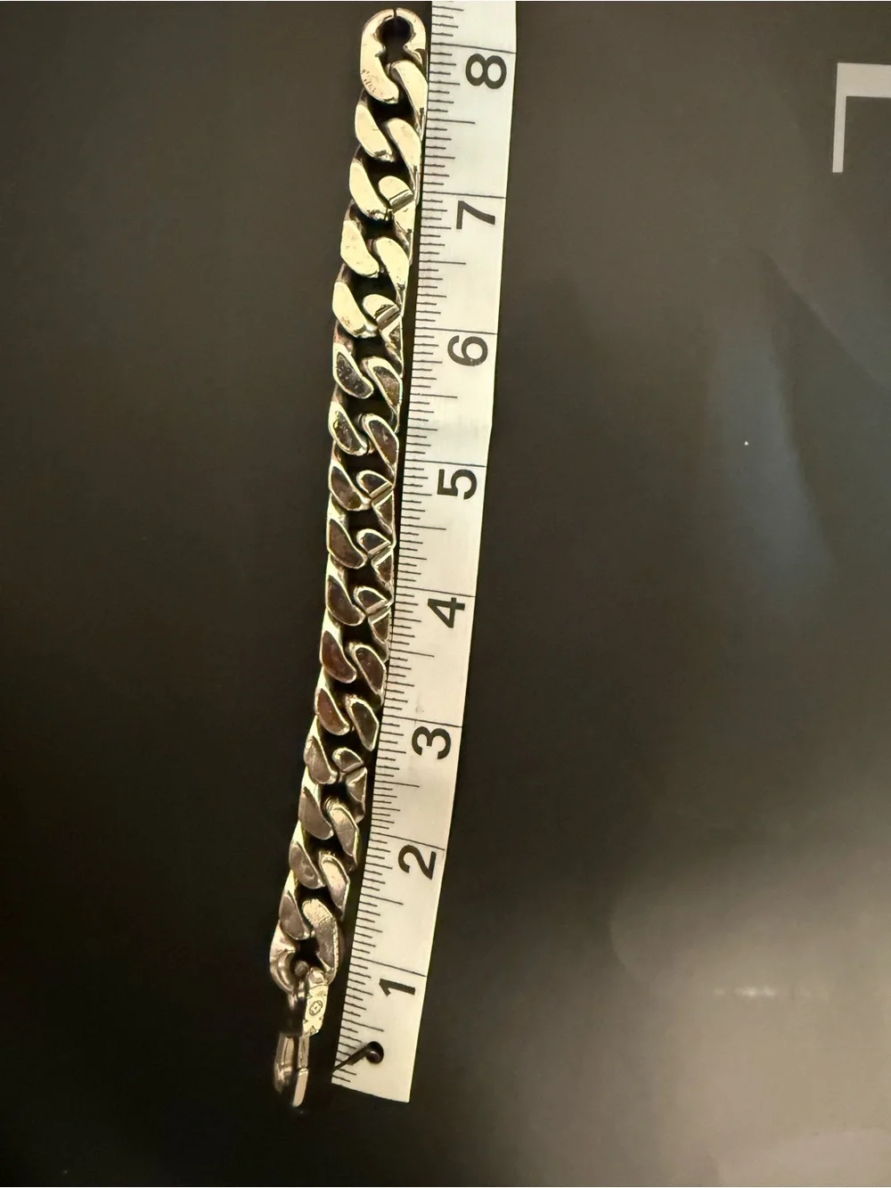 Louis Vuitton VIRGIL ABLOH LV Cuban Chain Links Bracelet Silver